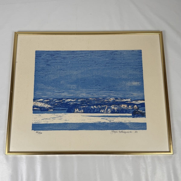 Jörgen Zetterquist. Färglitografi, signerad. 