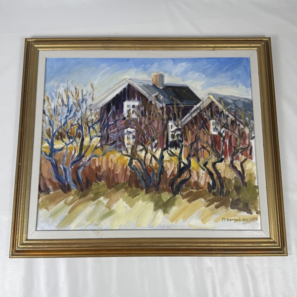 Oidentifierad konstnär. Olja på duk, signerad.