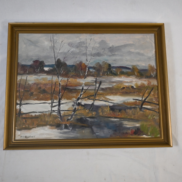 Artur Bengtsson. Olja på pannå, signerad.