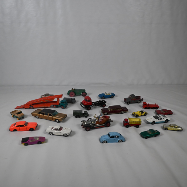 Plåtleksaksbilar, 23st, 1900-tal.