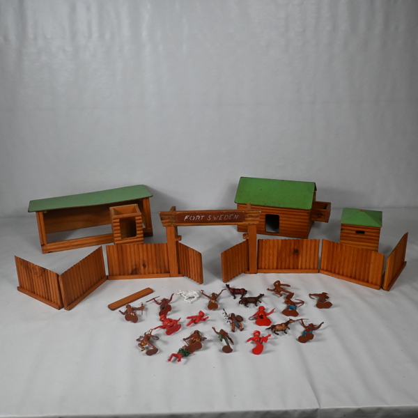 Leksaker, hus och indianer, 1900-tal.