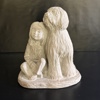 Skulptur, Austin Production, Flicka och hund, signerad.