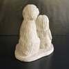 Skulptur, Austin Production, Flicka och hund, signerad.