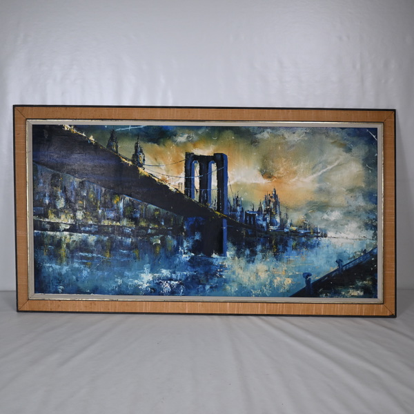 Oidentifierad konstnär. Olja på duk, signerad.