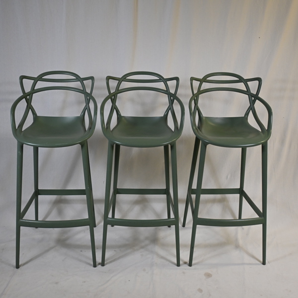 Philippe Starck. Barstolar, ett par, "Masters Stool", Kartell, 2000-tal.