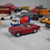Plåtleksaksbilar, mestadels Corgi Toys.