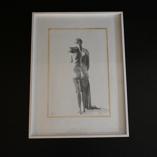 Per Andersson. Nakenstudie, litografi, signerad.