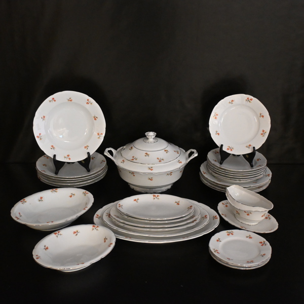 Matservisdelar, 30st, Porzellanfabrik AG.