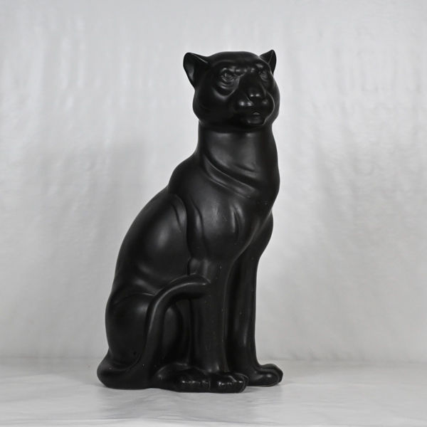 Skulptur, panter, keramik.