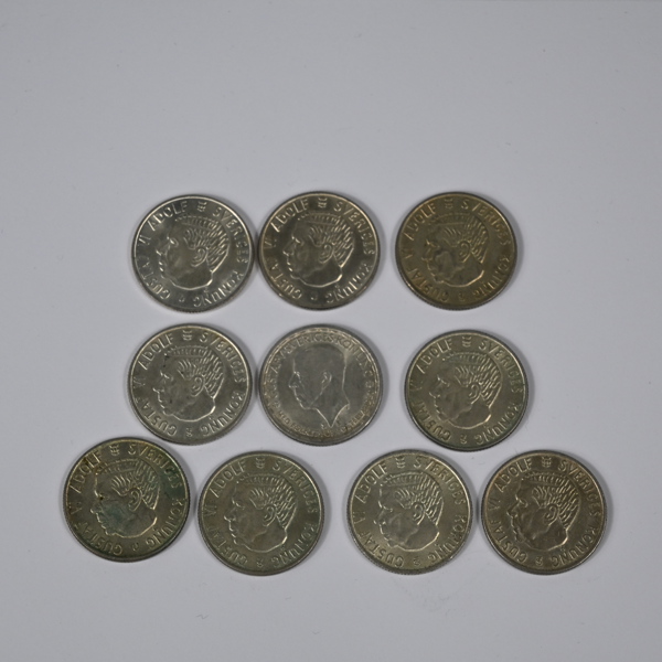 Mynt i silver, 10st, 40%.
