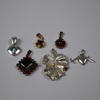 Hängen i silver, 6st, med stenar.