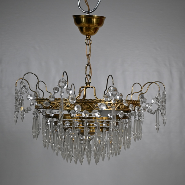 Taklampa, mässing, 1900-tal.