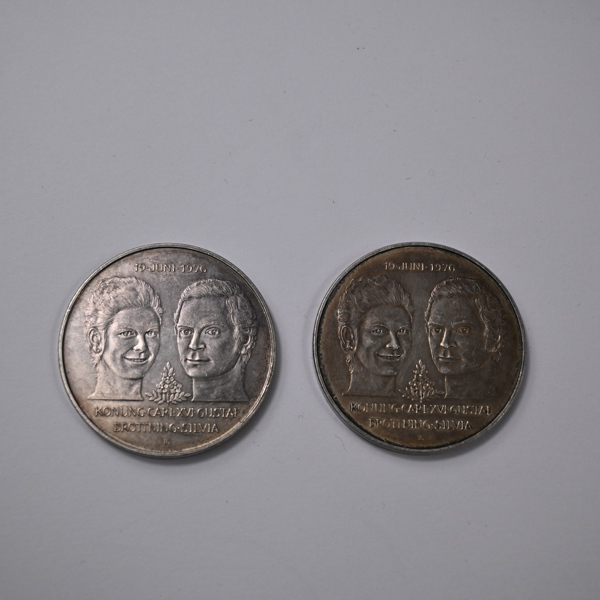 Mynt i silver, 2st, 50kr.