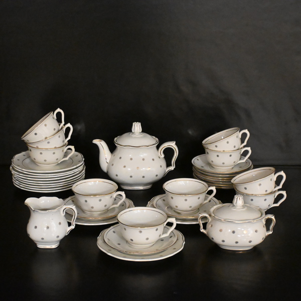 Teservis, 35 delar, porslin, Gefle, Upsala Ekeby.