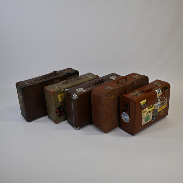 Resväskor, 5st, 1900-tal.