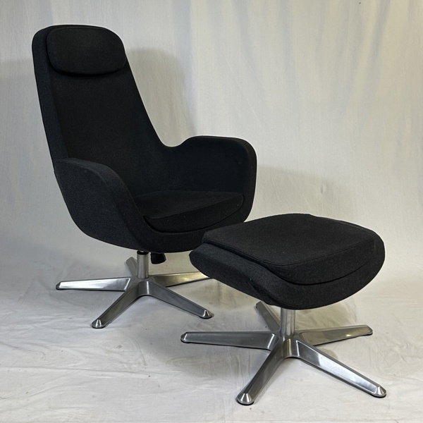 Fåtölj med fotpall, "Karlstad", IKEA, 1990-tal.