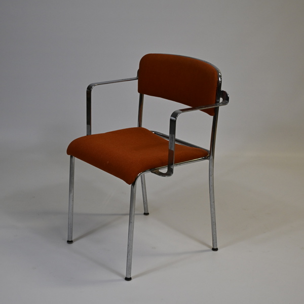 Karmstol, kromad metall, 1970-tal.