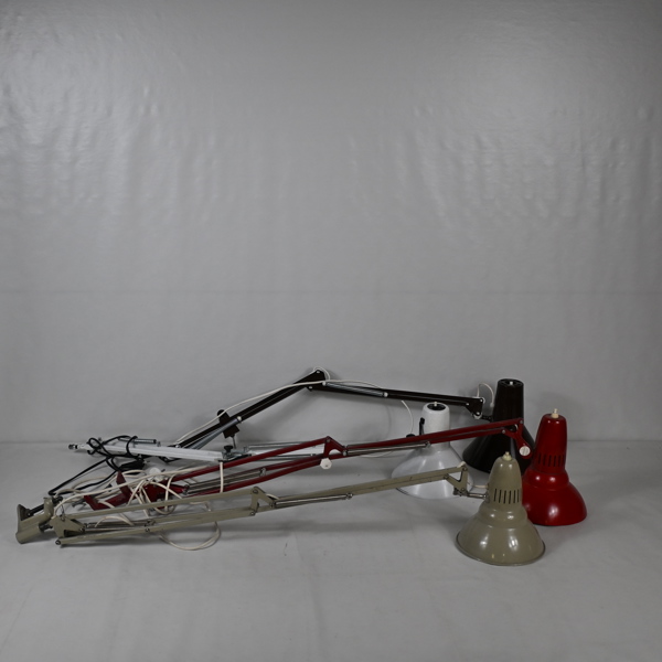 Skrivbordslampor, 4st, 1900-talets mitt.