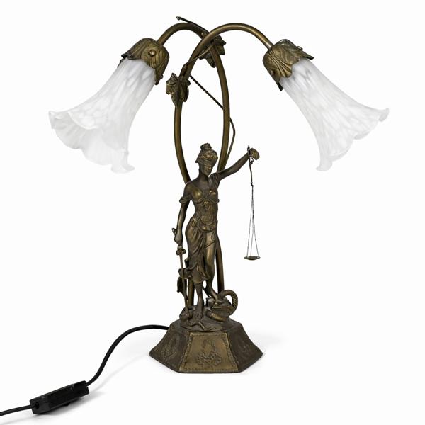 Bordslampa, "Justitia", Aneta, 1900-tal.