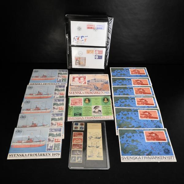 Samling postfriska årssatser, m.m.