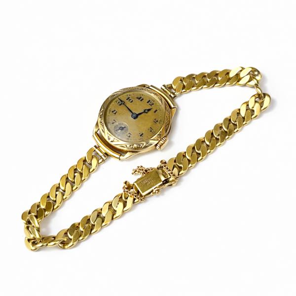 Damarmbandsur, 14k guld.