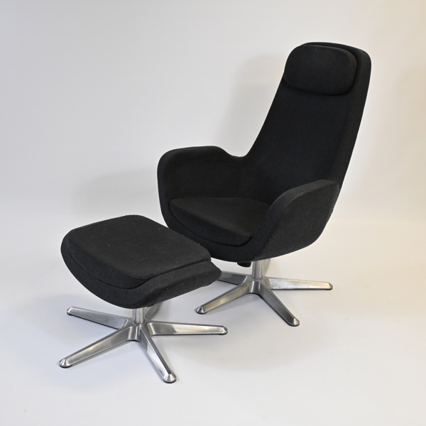 Fåtölj med fotpall, "Karlstad", IKEA, 1990-tal.