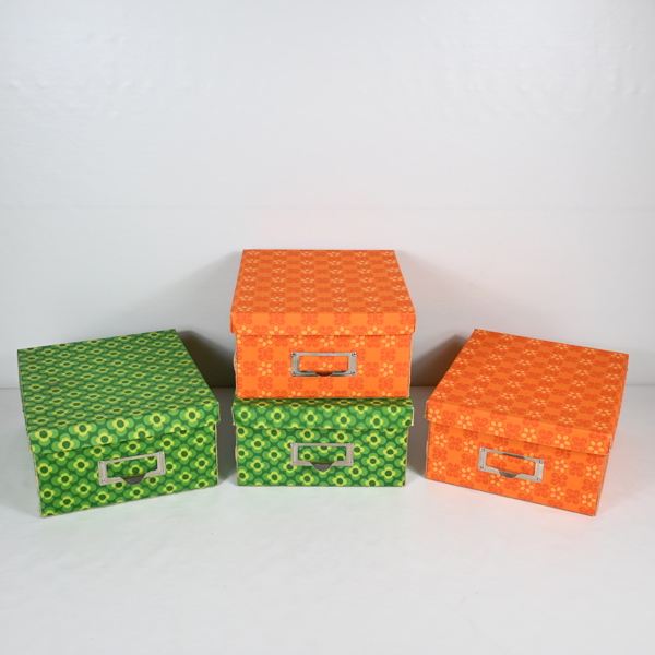 Unicaboxar, förvaringslådor med innehåll, 4st.