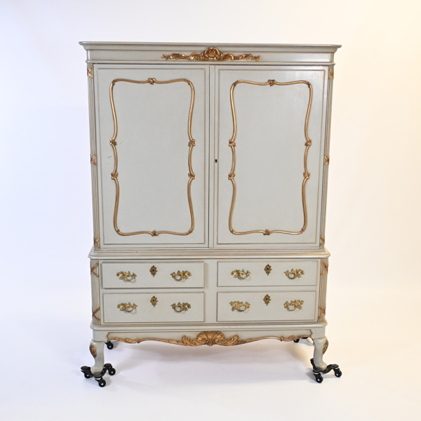 Matsalsskåp, 2-delat, rokokostil, 1900-tal.