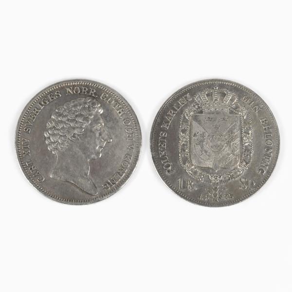 Karl XIV Johan, 1 riksdaler, 1835, Sverige.