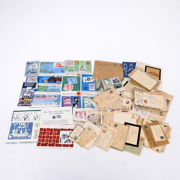 Parti frimärken och brev, m.m.