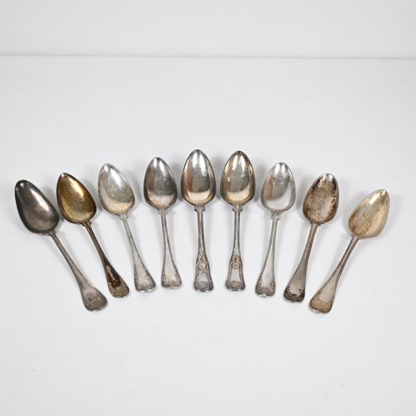 Skedar i silver, 830, 1800-tal.