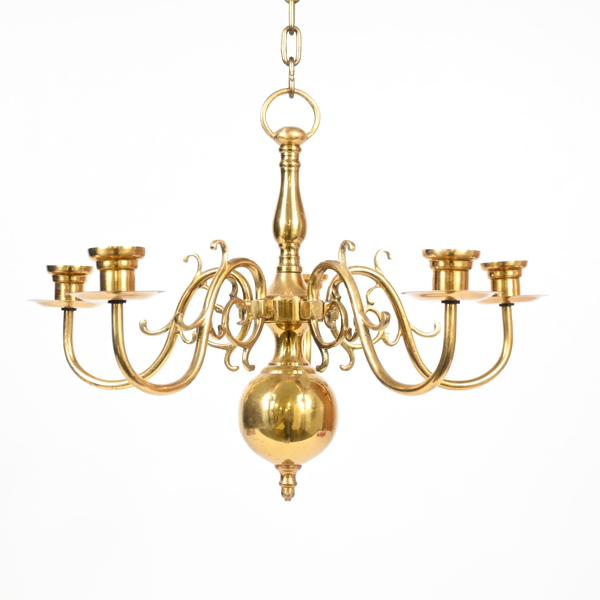 Ljuskrona i mässing, 1900-tal.