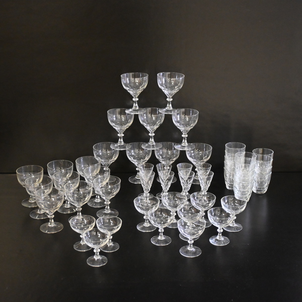 Glasservisdelar, 51st, "Rocco", Orrefors.