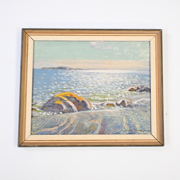 Sture Humbla, olja på pannå, signerad.