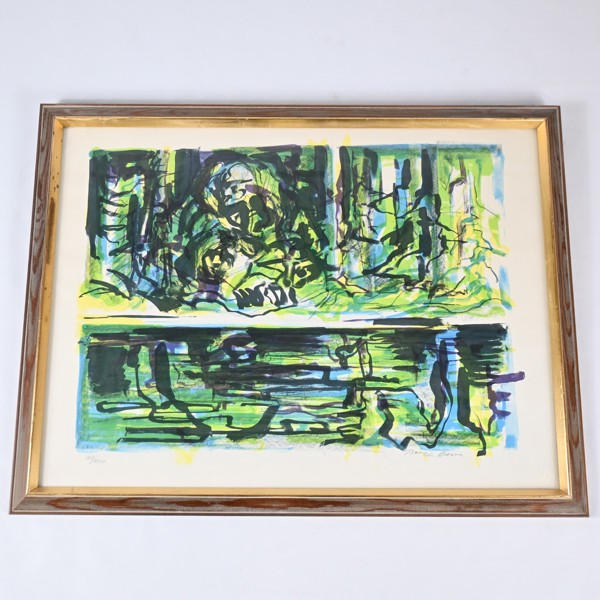 Bengt Olson, färglitografi, signerad.