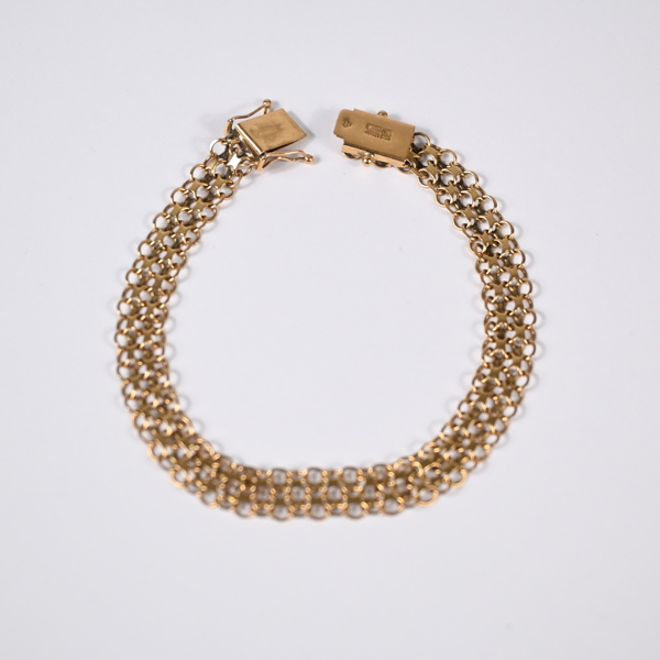 Armband i 18k guld, X-länk.