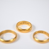 Ringar i 23k guld, 3st.