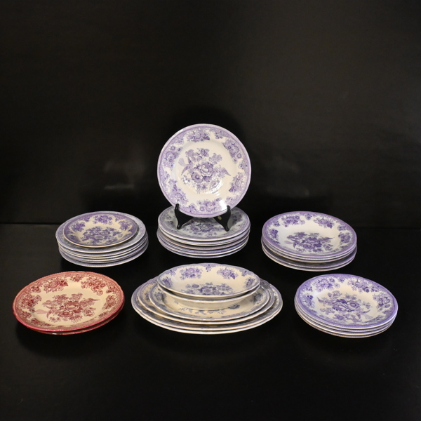 Matservisdelar, 33st, "Fasan", porslin, Old Gustavsberg.