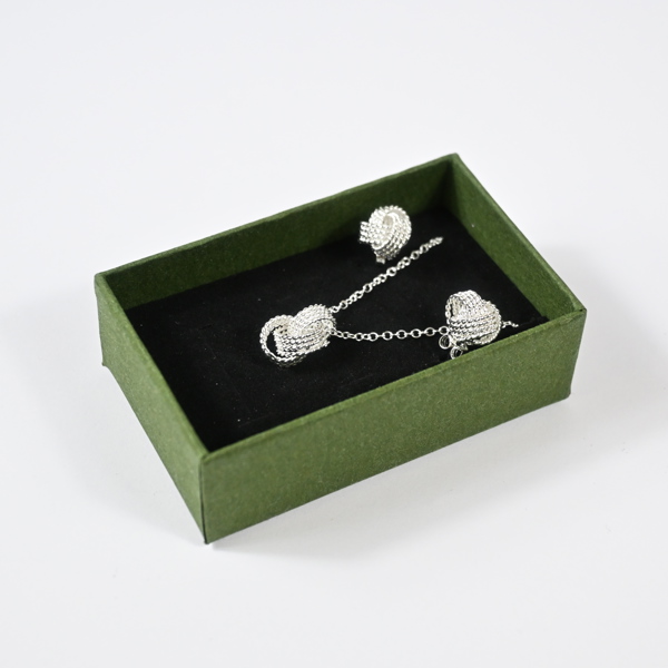 Halsband och örhänge, sterlingsilver.