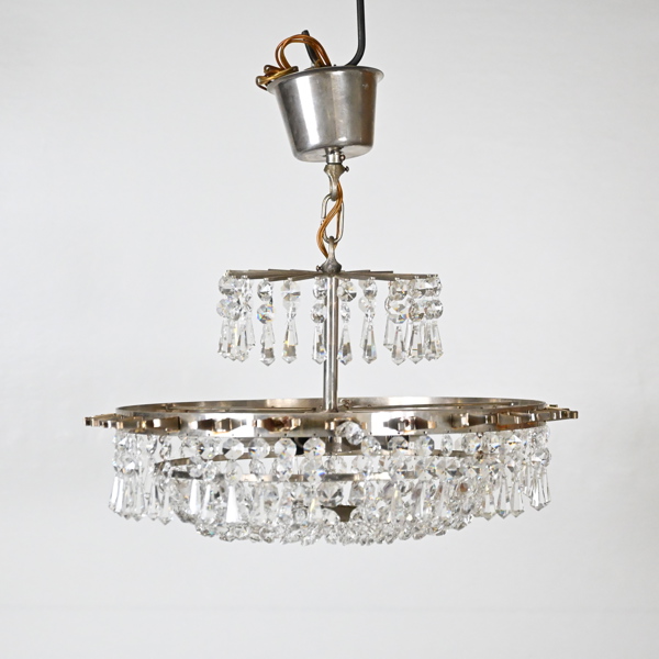 Taklampa, med prismor, 1900-tal.