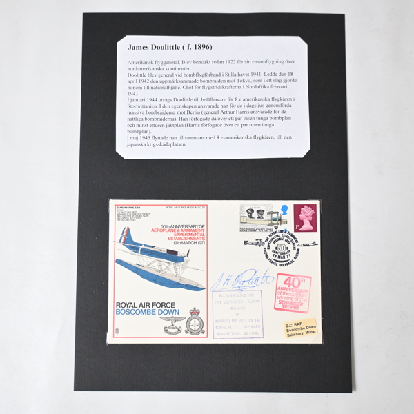 Autograf, James Doolittle (1896-1993).