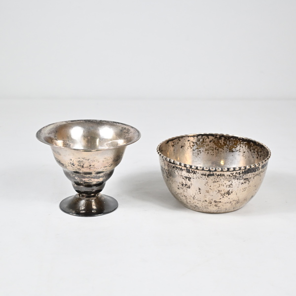 Skålar, 2st, i silver, 830.