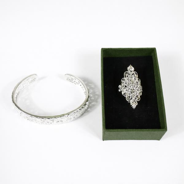 Armring och ring, sterlingsilver.