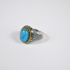 Ring, med zirkon och turkos.