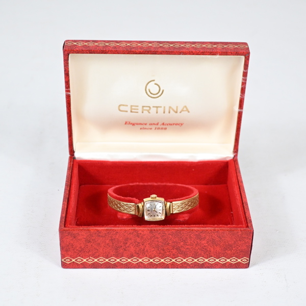 Damarmbandsur i 18k guld, Certina.