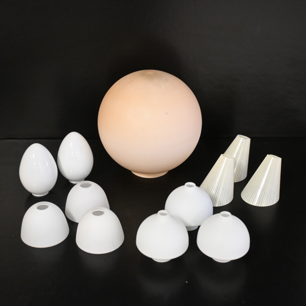 Lampkupor i glas, 12st.