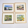 Stig Rungård, akvareller, 4st.
