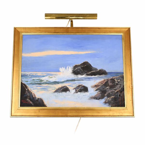 Gustav Stenberg, "Smögen", olja på duk, signerad.