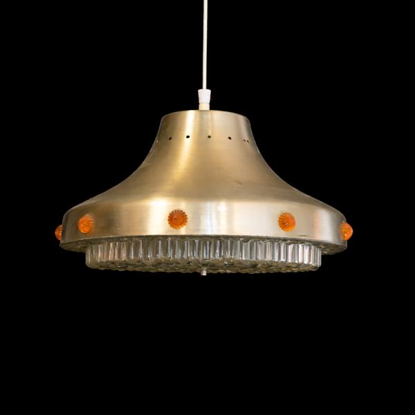 Taklampa i metall, 1970-tal.