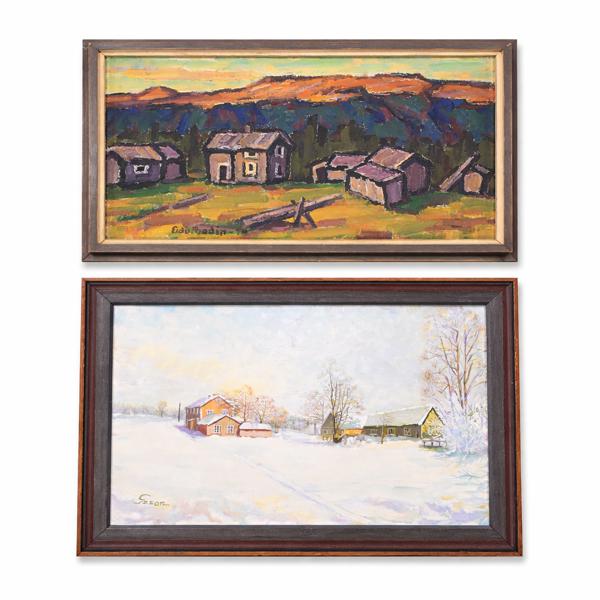 Oljor, 2st, signerade.